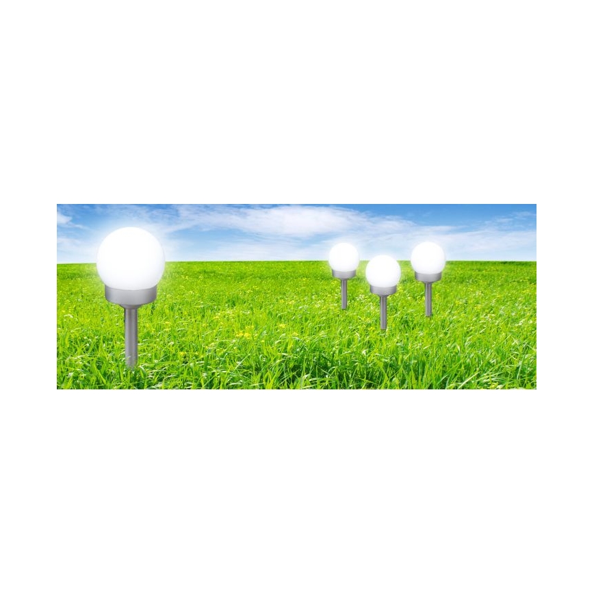 Globo - НАБОР 3x Светодиодный светильник на солнечной батарее LED/0,06W/3V 4000K диаметр 10 см IP44