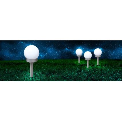 Globo - НАБОР 3x Светодиодный светильник на солнечной батарее LED/0,06W/3V 4000K диаметр 10 см IP44