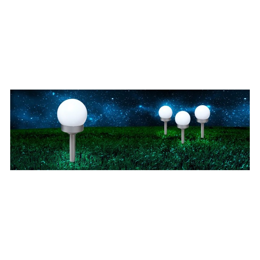 Globo - НАБОР 3x Светодиодный светильник на солнечной батарее LED/0,06W/3V 4000K диаметр 10 см IP44