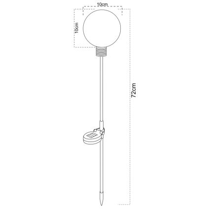 Globo - Комплект із 12 сонячних світильників з LED, 3,2V, IP44, 600 mAh