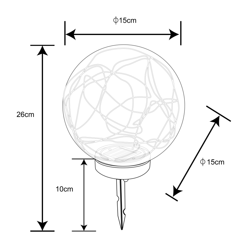 Globo - Светодиодный светильник на солнечной батарее 20xLED/0,06W/1,2V диаметр 15 см IP44 600 mAh