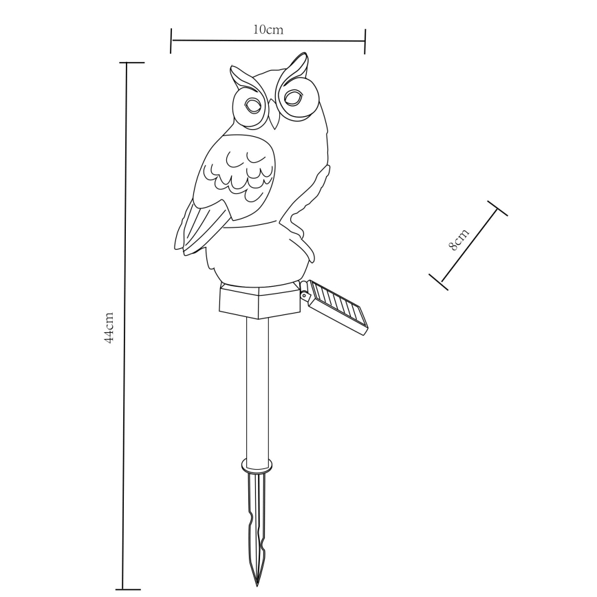 Globo - Світлодіодний світильник на сонячній батареї LED/0,06W/3V IP44 сова