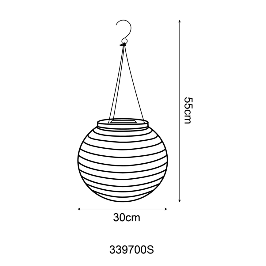 Globo - LED Підвісний світильник на сонячній батареї LED/0,5W/3V IP44 бежевий