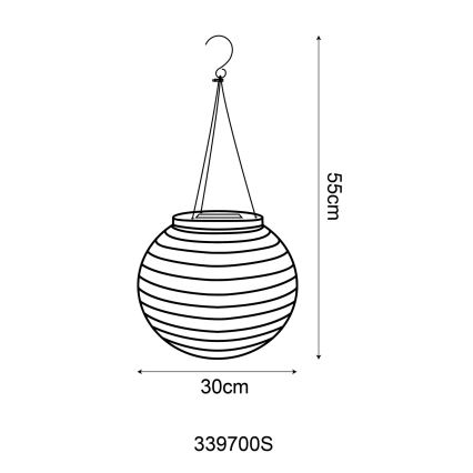 Globo - Светодиодный подвесной светильник на солнечной батарее LED/0,5W/3V IP44 300 mAh бежевый