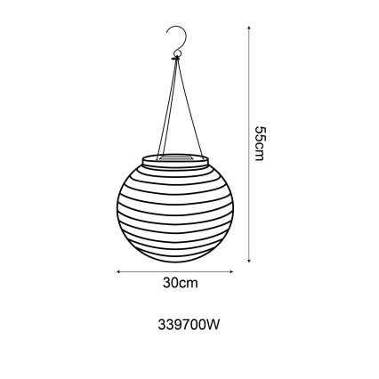 Globo - LED Підвісний світильник на сонячній батареї LED/0,5W/3V IP44 білий
