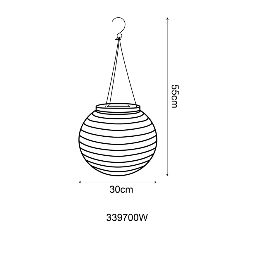 Globo - LED Підвісний світильник на сонячній батареї LED/0,5W/3V IP44 білий