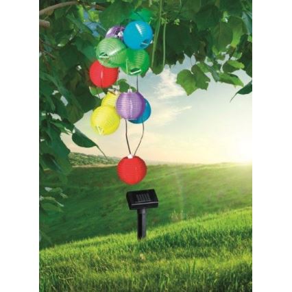Globo - Светодиодная гирлянда на солнечной батарее 10xLED/0,06W/1,2V IP44