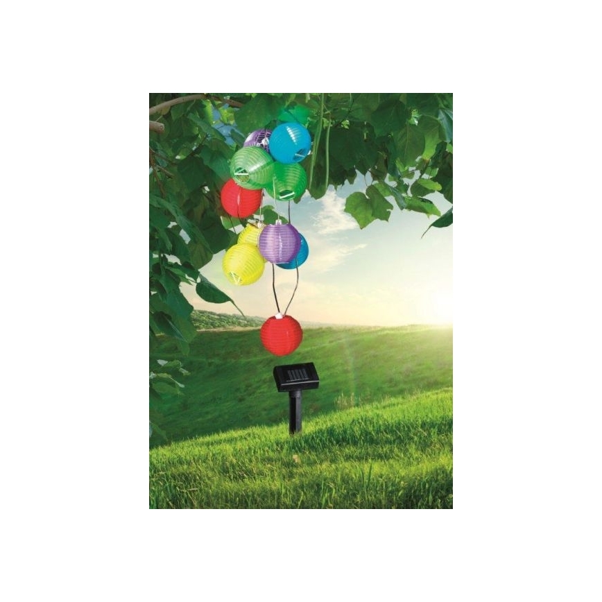 Globo - Светодиодная гирлянда на солнечной батарее 10xLED/0,06W/1,2V IP44