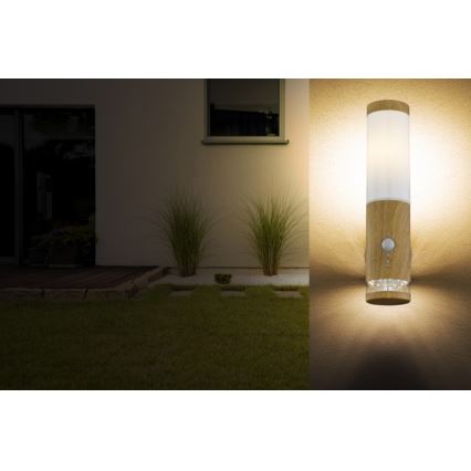 Globo - Вуличний настінний світильник з датчиком 1xE27/15W/230V IP44