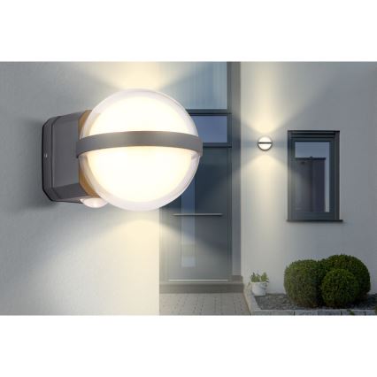 Globo - Уличный светодиодный настенный светильник LED/12W/230V IP54 черный