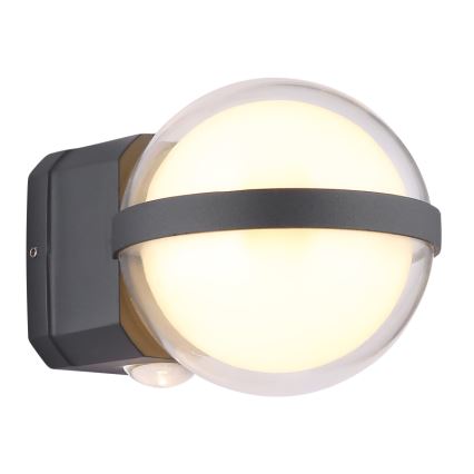 Globo - Уличный светодиодный настенный светильник LED/12W/230V IP54 черный