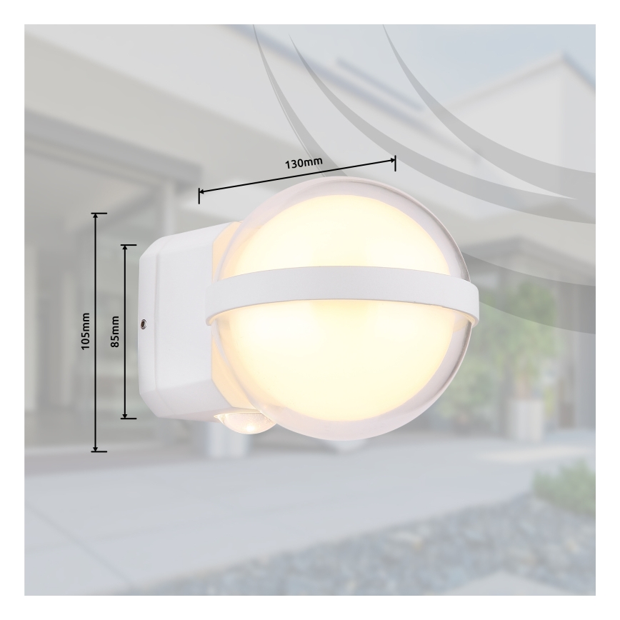 Globo - Уличный светодиодный настенный светильник LED/12W/230V IP54 белый