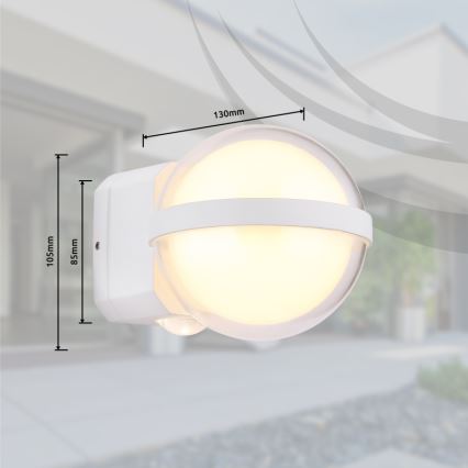Globo - Уличный светодиодный настенный светильник LED/12W/230V IP54 белый