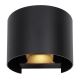 Globo - Уличный светодиодный настенный светильник 2xLED/3W/230V IP44 черный