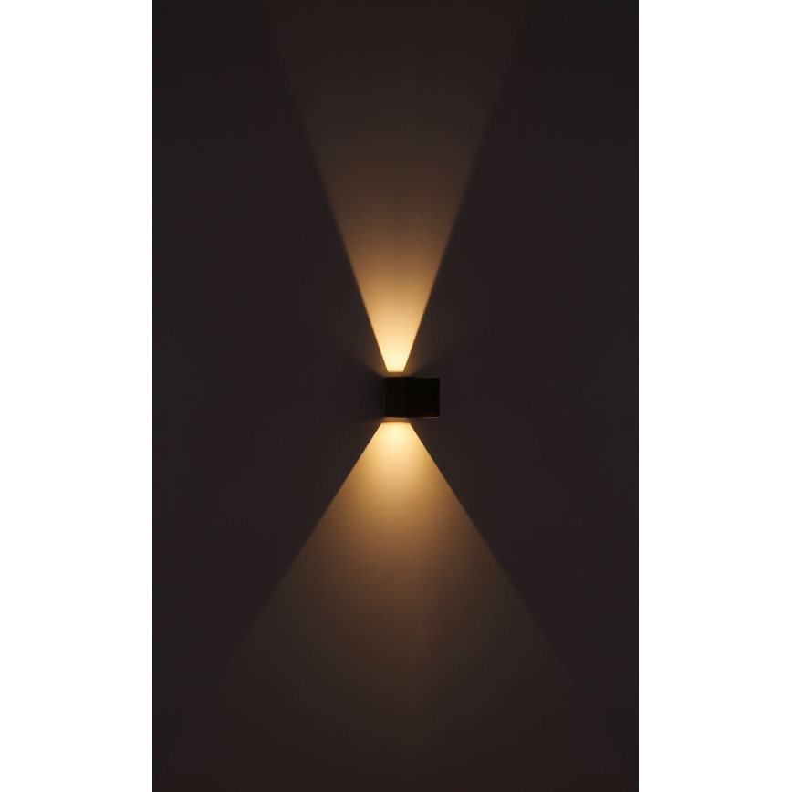 Globo - Уличный светодиодный настенный светильник 2xLED/3W/230V IP44 коричневый