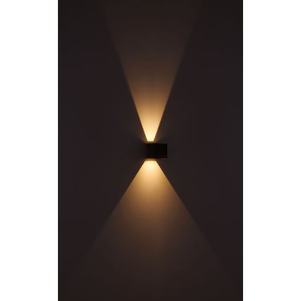 Globo - Вуличний світлодіодний настінний світильник 2xLED/3W/230V IP44 коричневий