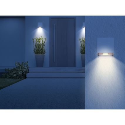 Globo - Вуличний світлодіодний настінний світильник 2xLED/3W/230V IP44 білий