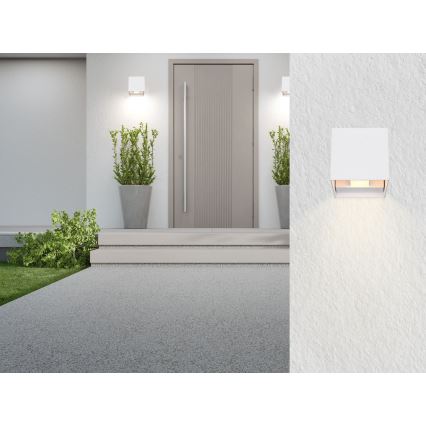 Globo - Вуличний світлодіодний настінний світильник 2xLED/3W/230V IP44 білий