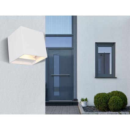 Globo - Вуличний світлодіодний настінний світильник 2xLED/3W/230V IP44 білий