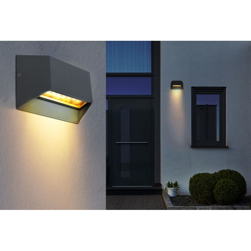 Globo - Вуличний світлодіодний настінний світильник LED/7W/230V IP54 антрацит