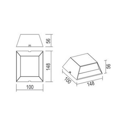 Globo - Вуличний світлодіодний настінний світильник LED/7W/230V IP54 антрацит