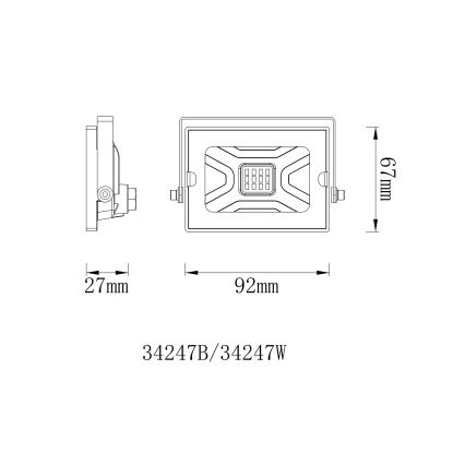 Globo 34247B - Светодиодный прожектор HELGA LED/10W/230V IP65
