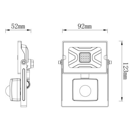 Globo - Светодиодный прожектор с датчиком LED/10W/230V IP44