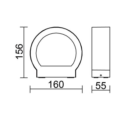 Globo - Зовнішній настінний світильник LED/6W/230V IP54