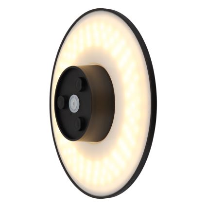 Globo - Уличный светодиодный настенный светильник LED/15W/230V 3000/4000/6000K диаметр 25,2 см IP44 черный