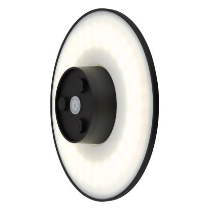 Globo - Уличный светодиодный настенный светильник LED/15W/230V 3000/4000/6000K диаметр 25,2 см IP44 черный
