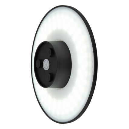 Globo - Уличный светодиодный настенный светильник LED/15W/230V 3000/4000/6000K диаметр 25,2 см IP44 черный