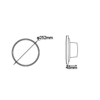Globo - Уличный светодиодный настенный светильник LED/15W/230V 3000/4000/6000K диаметр 25,2 см IP44 белый