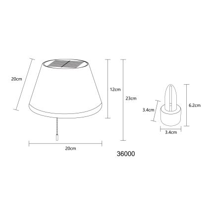 Globo - LED Абажур для пляшки на сонячній батареї 10xLED/1,5W/3V IP44