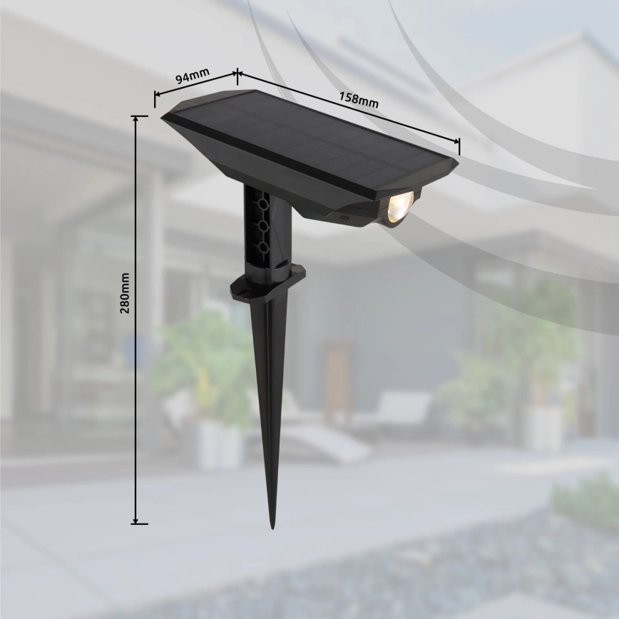 Globo - Світлодіодний світильник на сонячній батареї 2в1 LED/1W/3V IP44