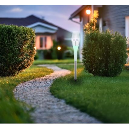 Globo - Світильник на сонячній батареї LED RGB 2xLED/0,06W/3V IP44 400 mAh