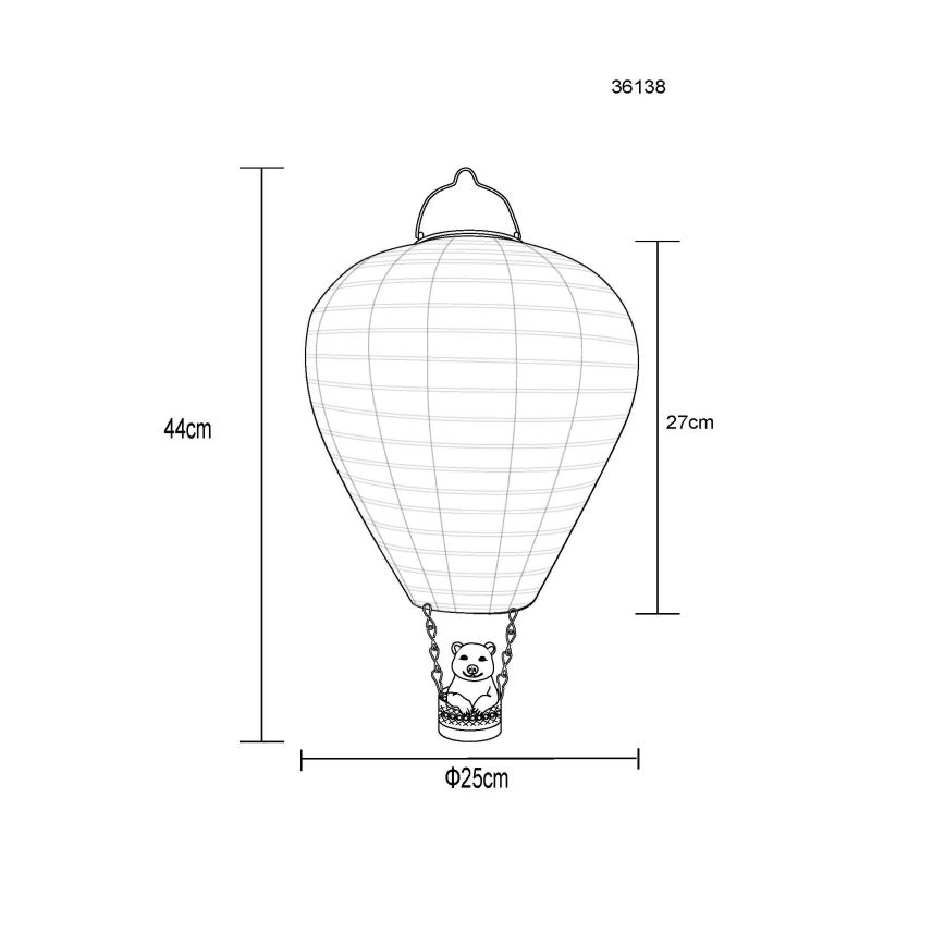Globo - LED Підвісна прикраса на сонячній батареї 24xLED/0,06W/3V IP44 літаюча куля