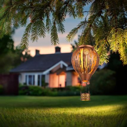 Globo - Підвісна сонячна декоративна світлодіодна лампа 12xLED/0,02W/3V IP44 300 mAh літаюча куля