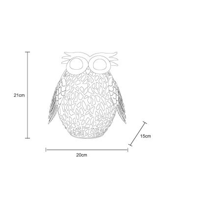 Globo - LED На сонячній батареї прикраса LED/0,06W/3V IP44 сова