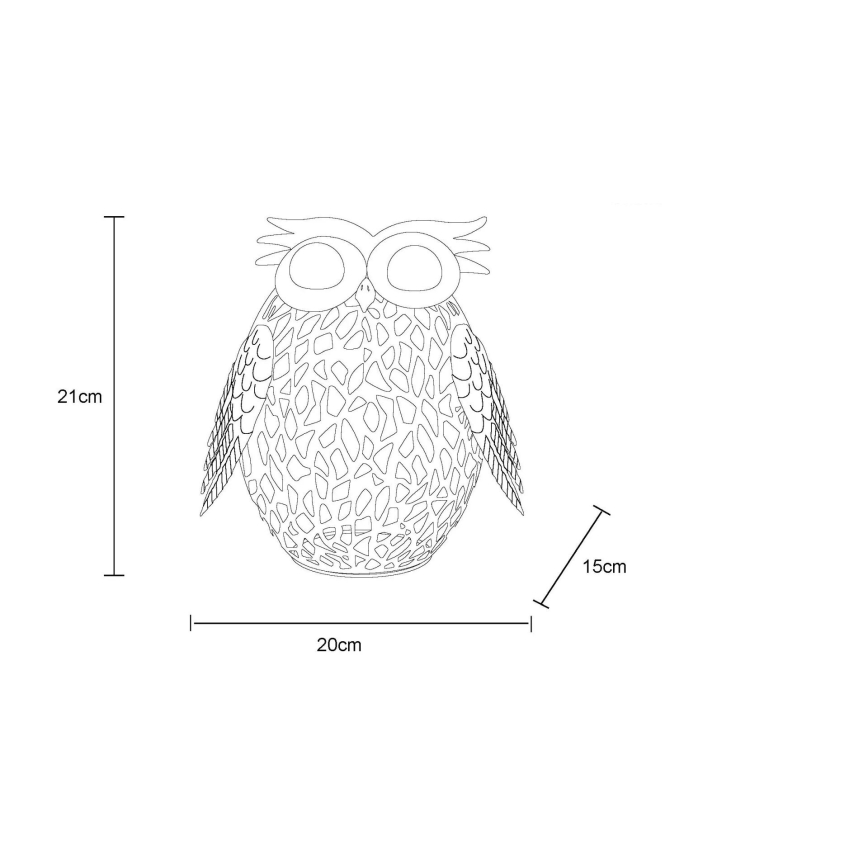 Globo - Светодиодное украшение на солнечной батарее LED/0,06W/3V IP44 сова