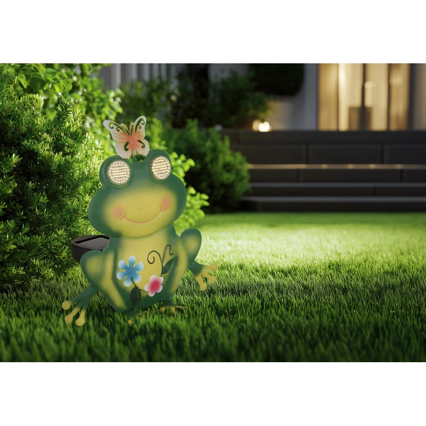 Globo - LED сонячний світильник 104xLED/3V IP44 300 mAh у формі жаби