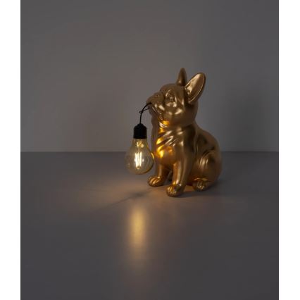 Глобо - світлодіодний сонячний світильник LED/3V IP44 300 mAh золотистий пес