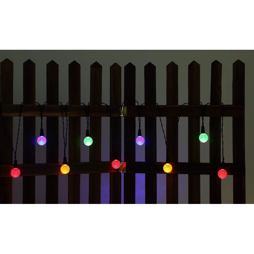 Globo - LED RGB На сонячній батареї ланцюг 20xLED/0,06W/3V 770 см IP44
