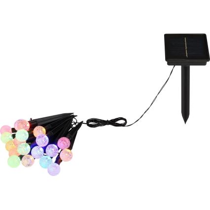 Globo - LED RGB На сонячній батареї ланцюг 20xLED/0,06W/3V 770 см IP44