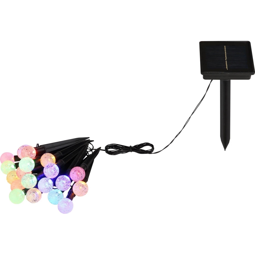 Globo - LED RGB На сонячній батареї ланцюг 20xLED/0,06W/3V 770 см IP44
