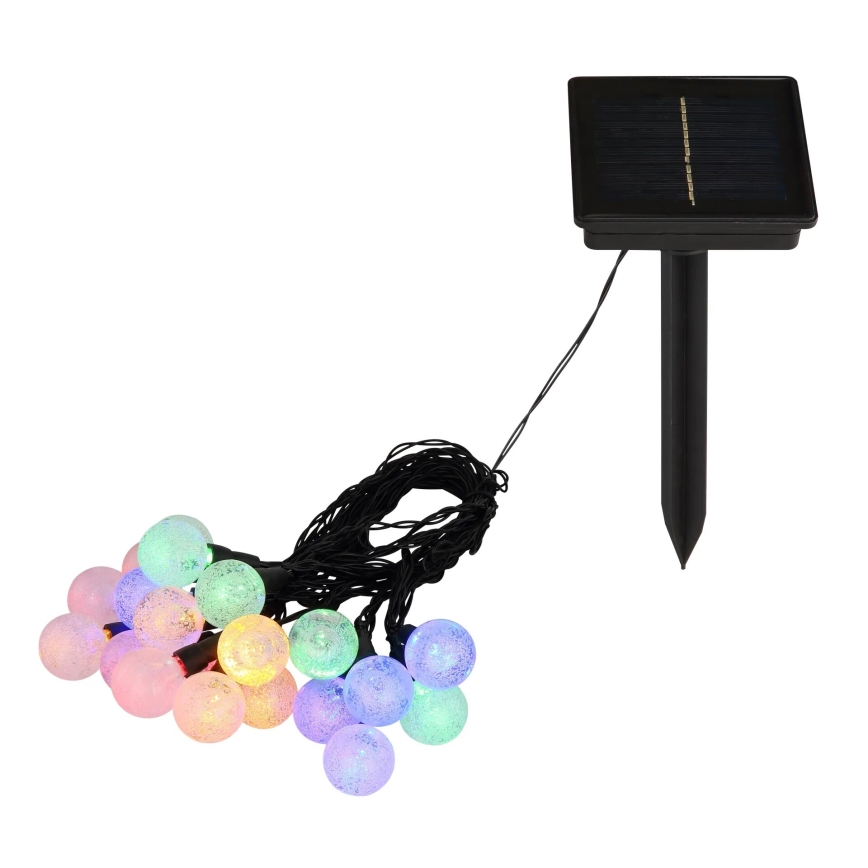 Globo - LED RGB На сонячній батареї ланцюг 20xLED/0,06W/3V 770 см IP44
