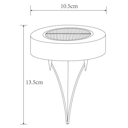 Globo - НАБІР 2x Світлодіодний світильник на сонячній батареї LED/0,8W/3V 3200K IP44
