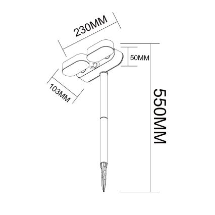 Globo - Світлодіодна сонячна лампа з датчиком LED/7,2W/3V IP44 1200 mAh