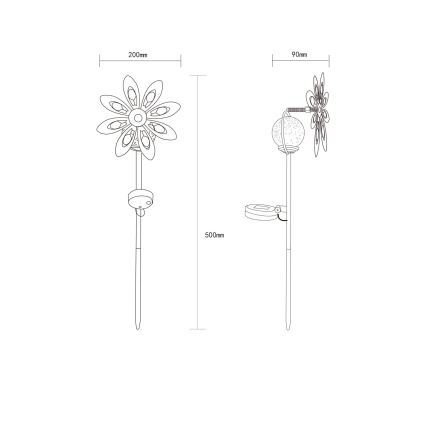 Globo - LED На сонячній батареї прикраса LED/0,02W/3V IP44