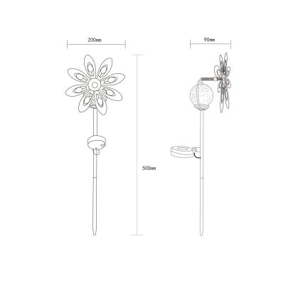 Globo - Светодиодное украшение на солнечной батарее LED/0,02W/3V IP44