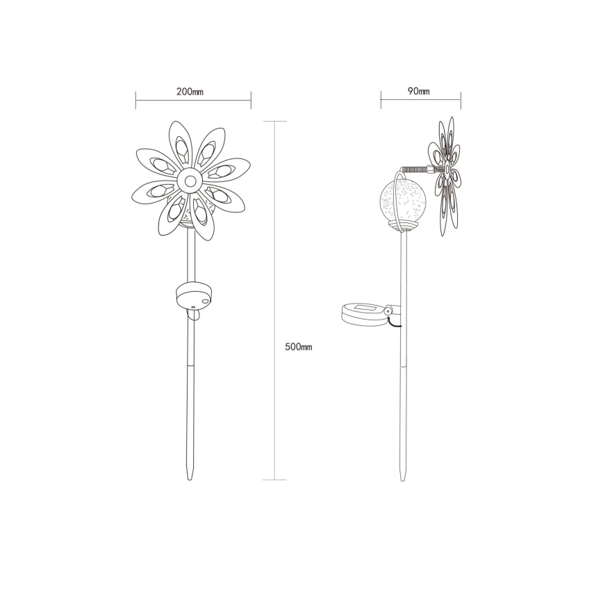 Globo - Светодиодное украшение на солнечной батарее LED/0,02W/3V IP44